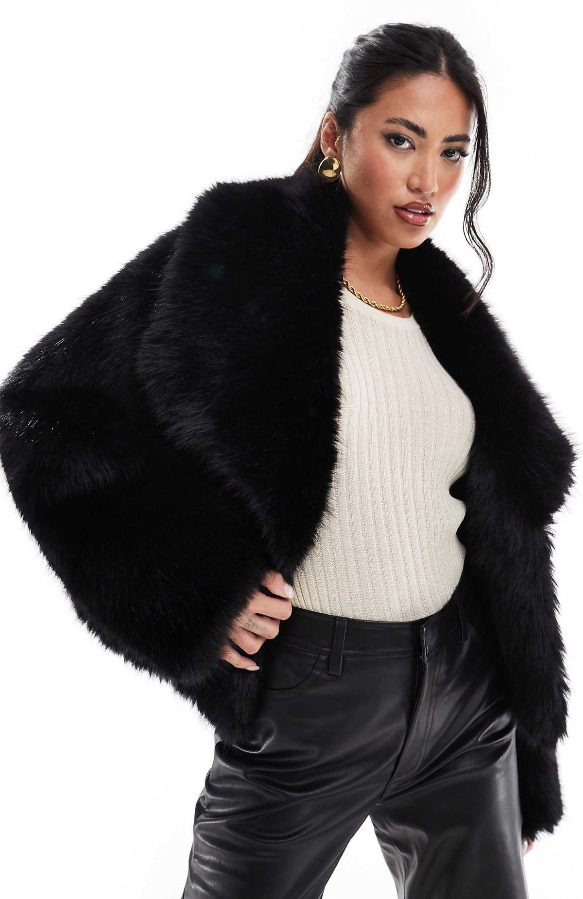 Ángela - Manteau court en fourrure