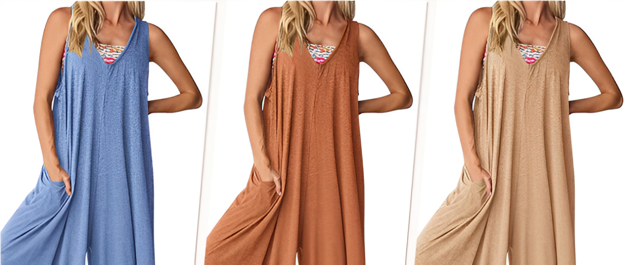 Juliette | Combinaison sans manches à jambes larges