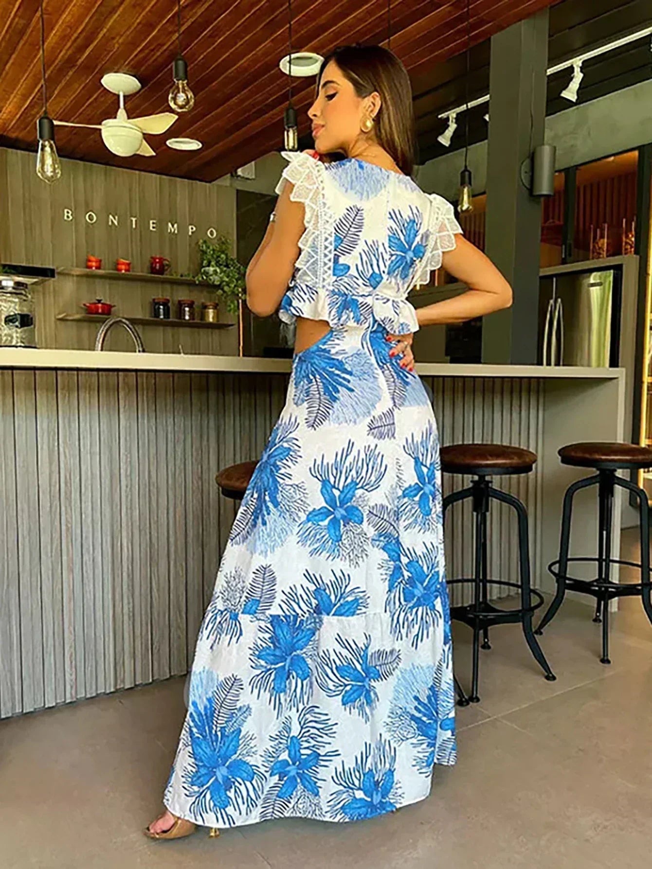 Robe Margie en Dentelle Sans Manches Tendance