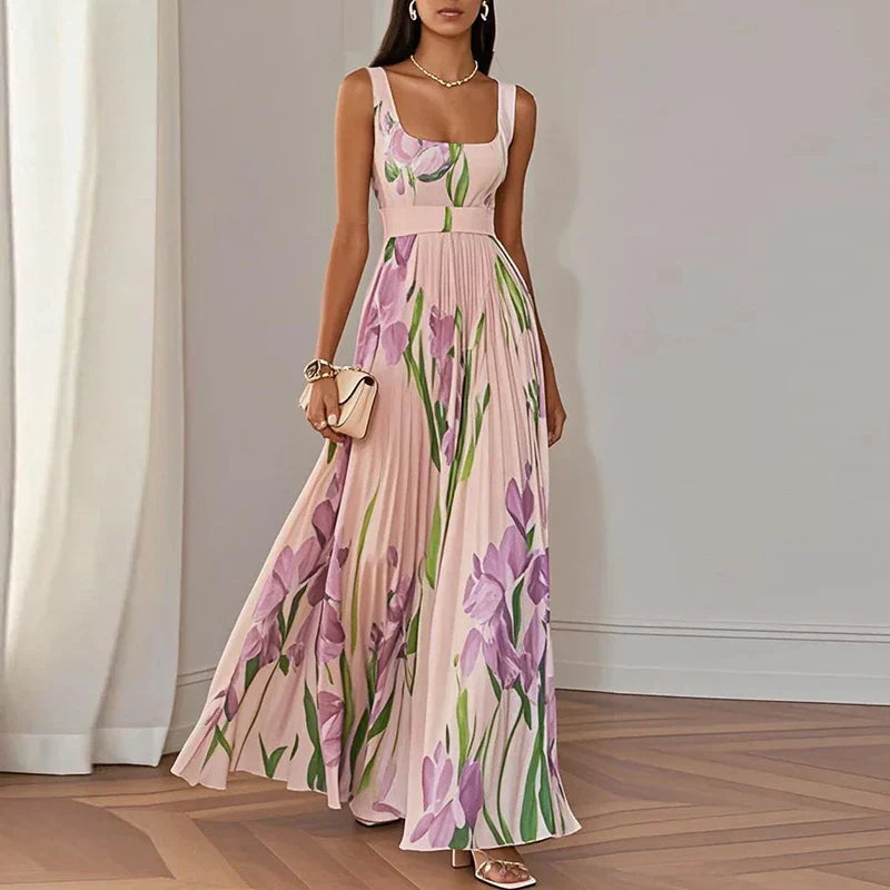 Robe maxi Florale Élégante Île