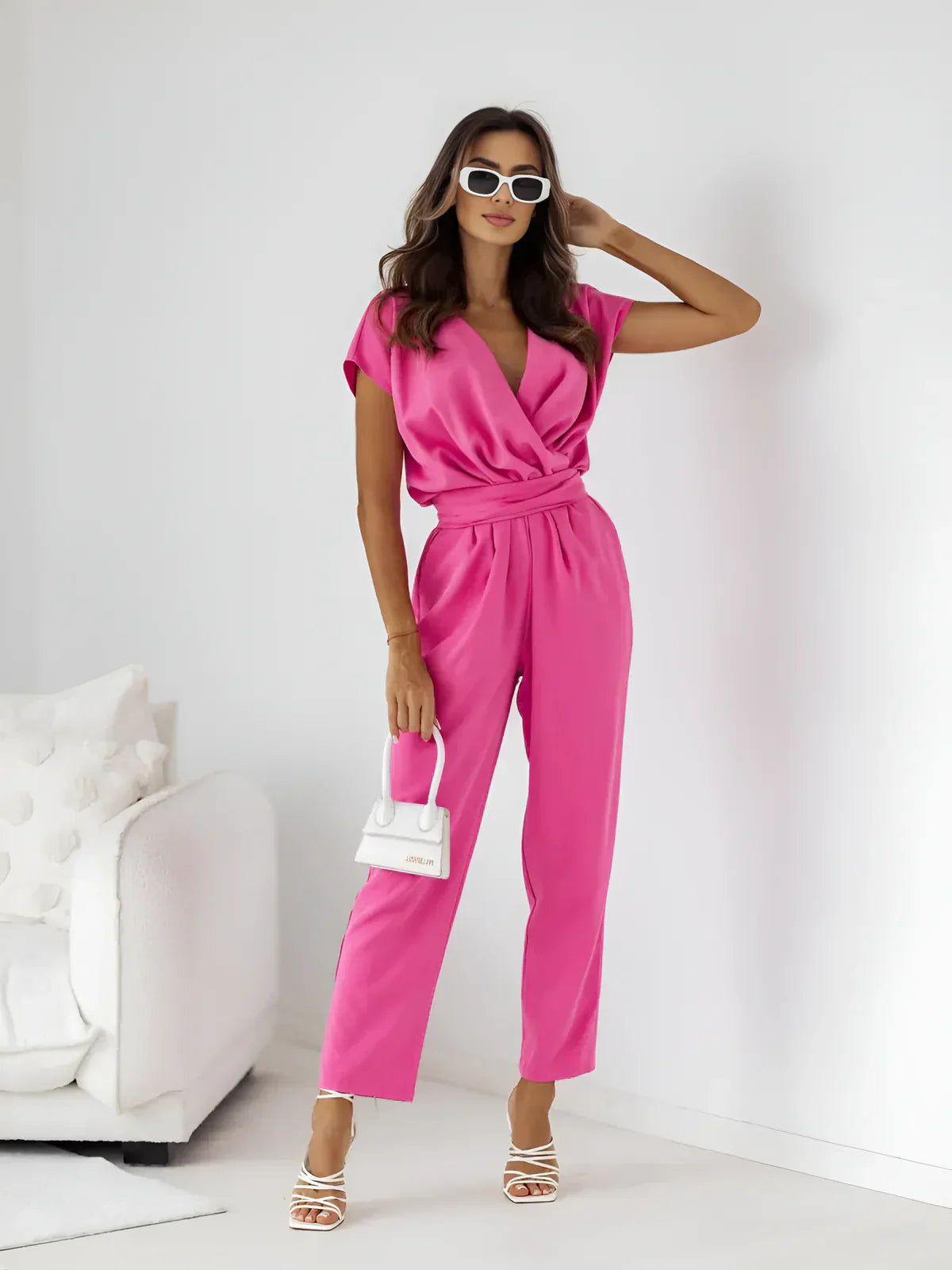 Véronique | Combinaison Chic avec Décolleté en V