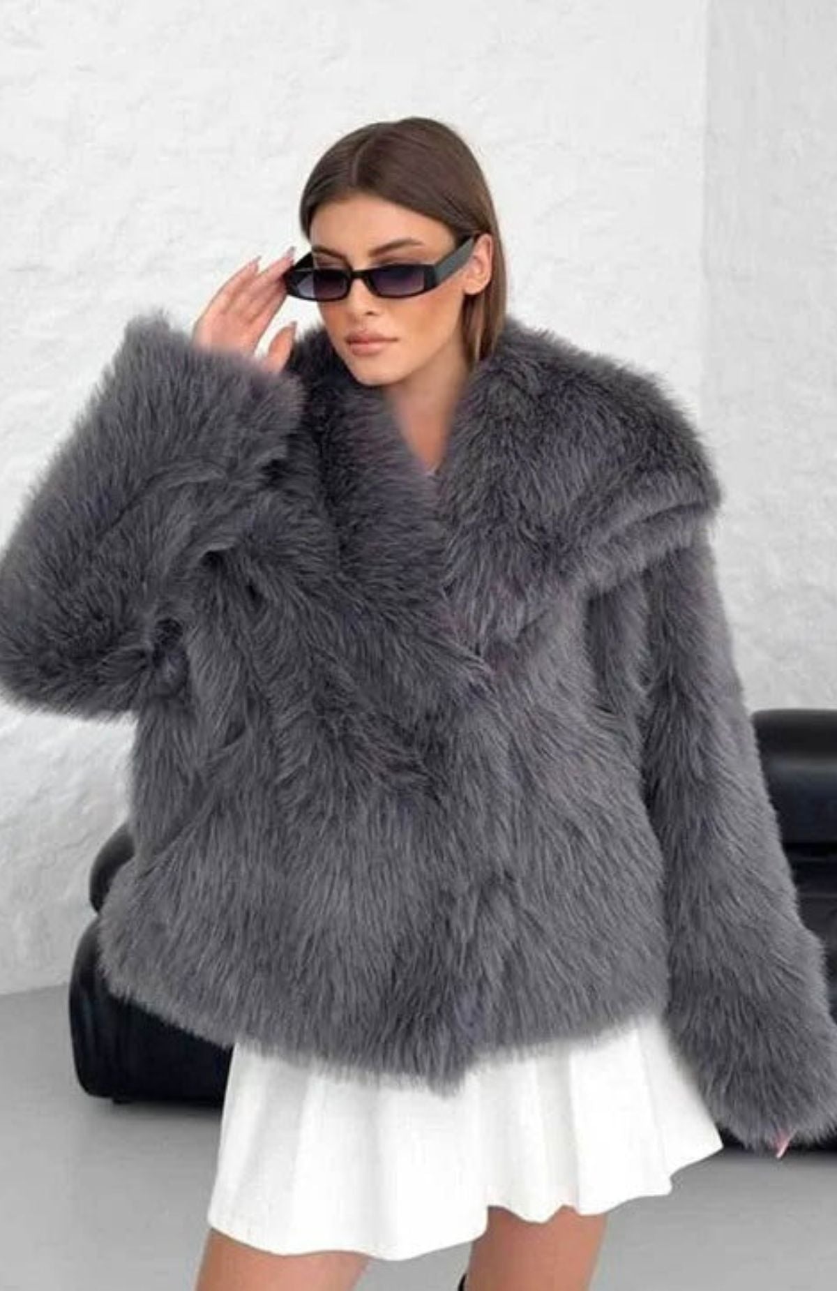 Ángela - Manteau court en fourrure