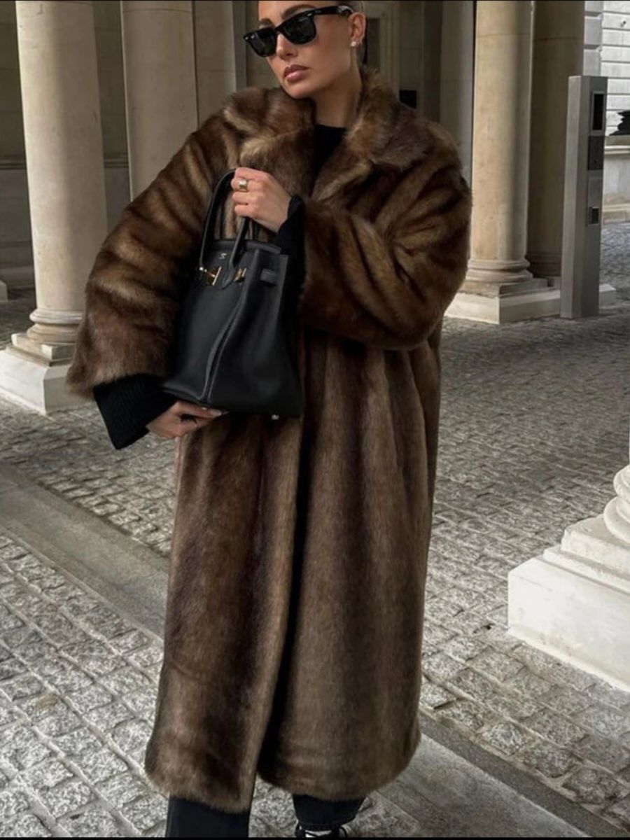 Isabella - Manteau long en cuir