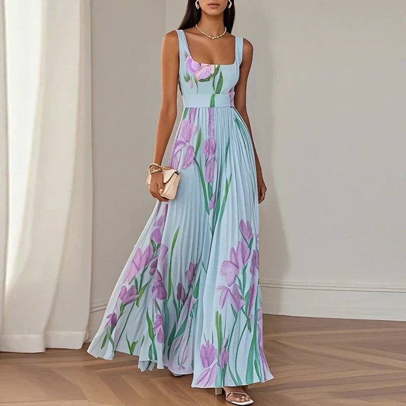 Robe maxi Florale Élégante Île