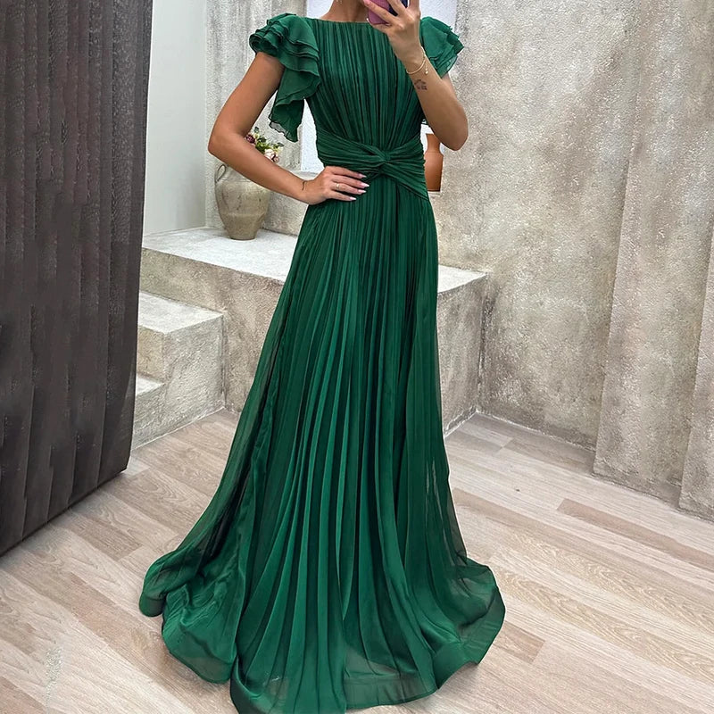 Robe de Soirée Plissée Éloïse